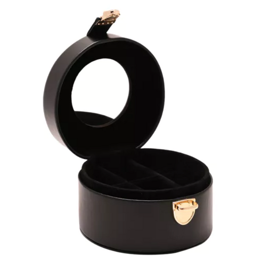 Black Round Jewellery Box