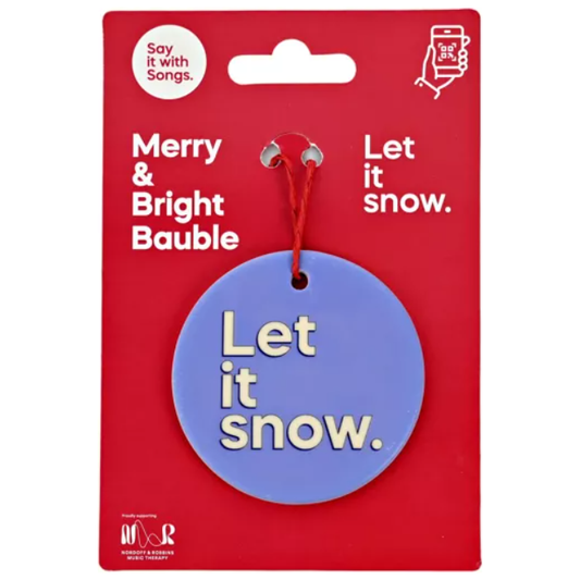 Ceramic "Let It Snow" Say It With Songs Christmas Decoration