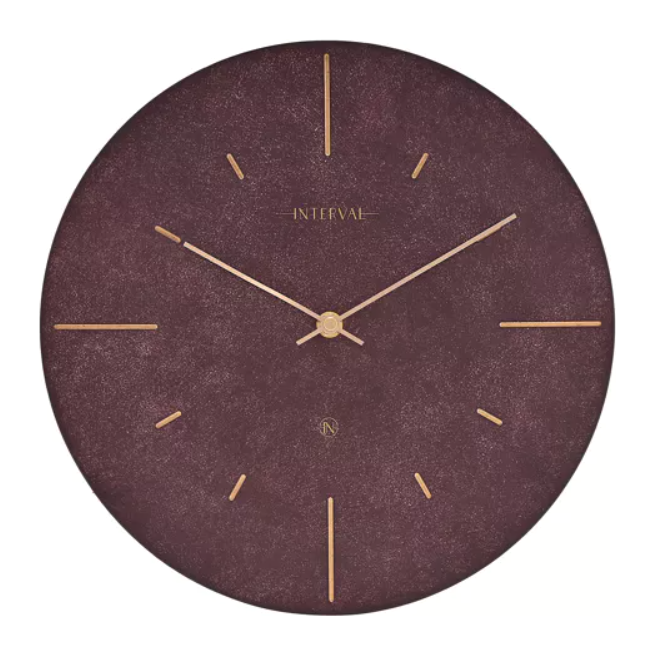 Amethyst & Gold Resin Wall Clock