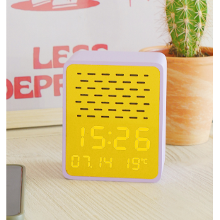 Rise and Play - Yellow Bluetooth Speaker and Alarm Clock