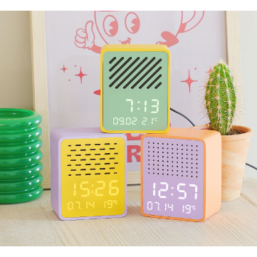 Rise and Play - Yellow Bluetooth Speaker and Alarm Clock