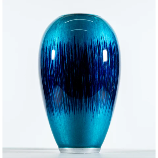 Tilnar Art Aluminium Collection - 18cm Vase Brushed Aqua