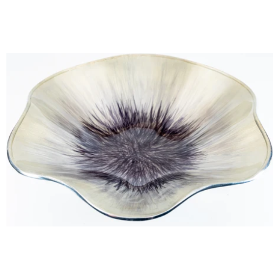 Tilnar Art Aluminium Collection - Poppy Bowl Medium Brushed Silver