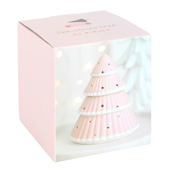 Pink Christmas Tree Ceramic Oil Burner