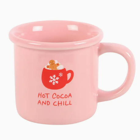 Pink Hot Cocoa And Chill Mug