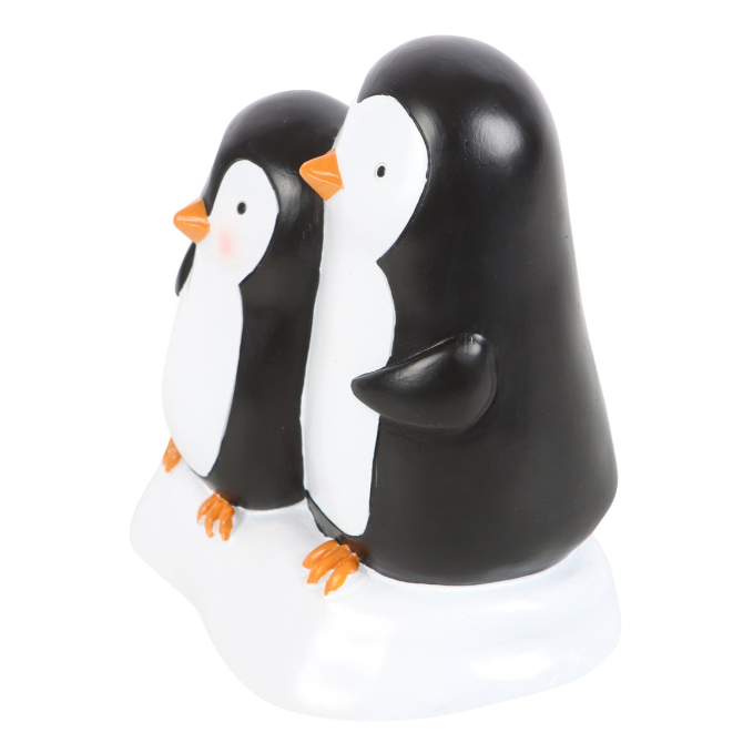 Snuggle Season Resin Penguin Figurine