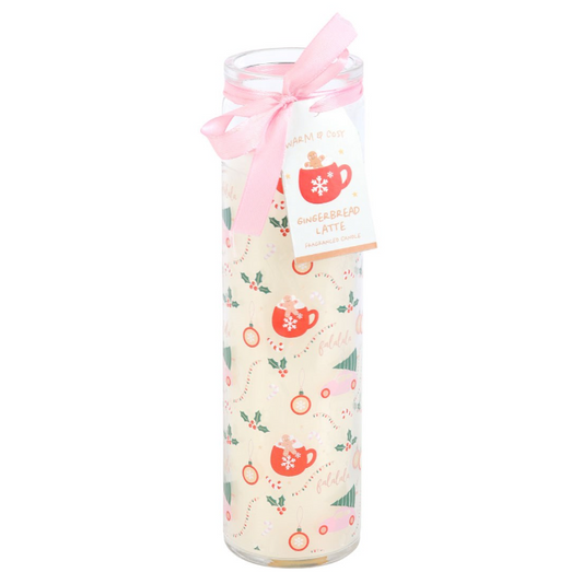 Sugarplum Christmas Print Tube Candle