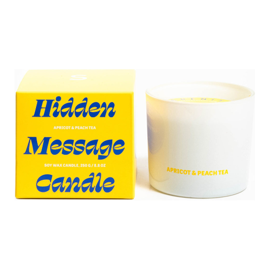 Serenity Apricot and Peach Tea Hidden Message Candle