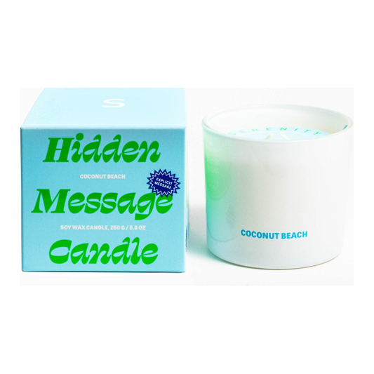 Serenity Coconut Beech Hidden Message Candle