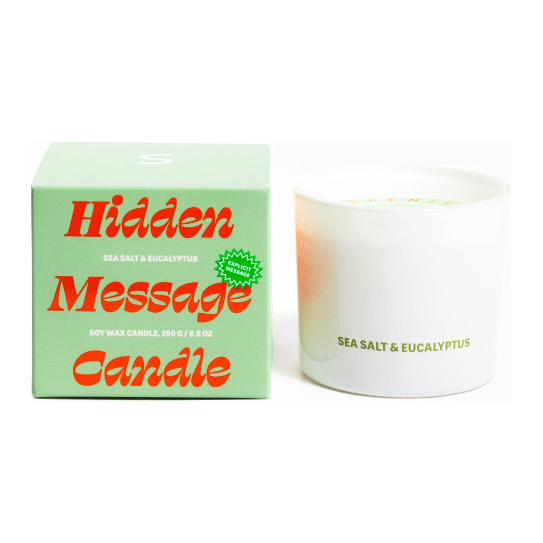 Serenity Sea Salt and Eucalyptus Hidden Message Candle