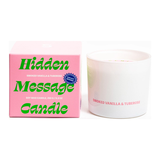 Serenity Smoked Vanilla and Tuberose Hidden Message Candle