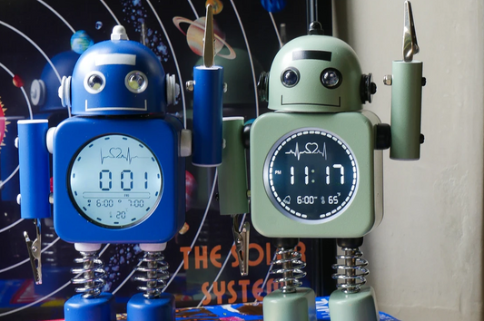 Robot Time Clip Digital Alarm Clock