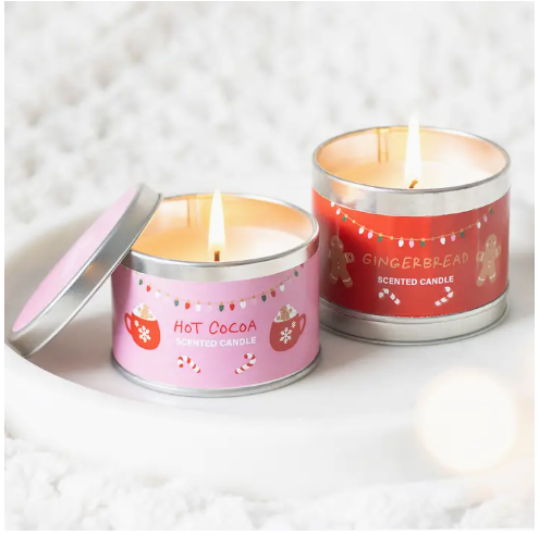 Snuggle Season Christmas Candles In A Tin