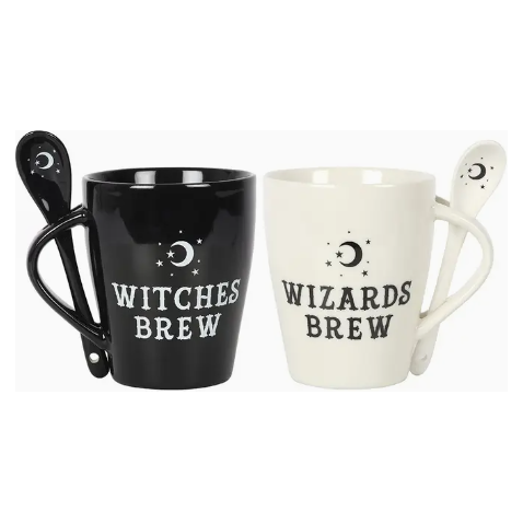 Witch and Wizards Mug and Spoon Set