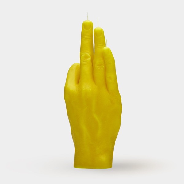 Handmade Gesture Candle: OK Yellow