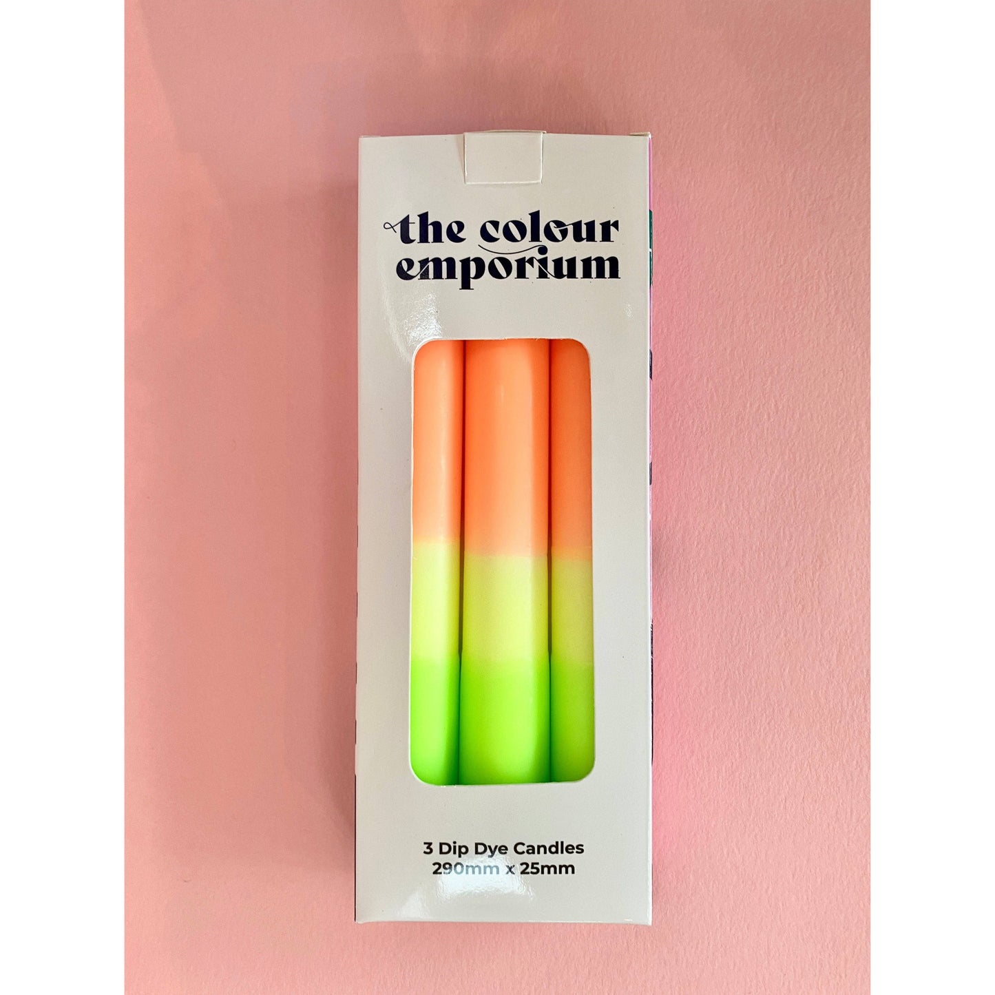 NEON CITRUS - Dip Dye Dinner Candle Trio