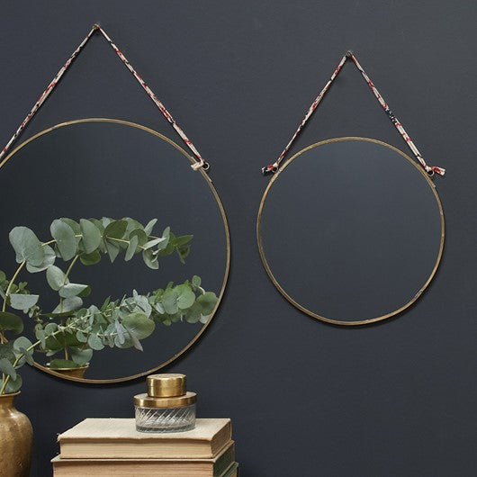 Round Antique Brass Mirror - Kiko