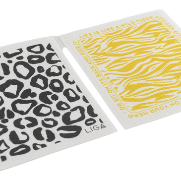 Eco Dishcloths, Leopard + Wild Tiger