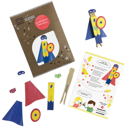 Make Your Own Kits - Superhero Peg Doll