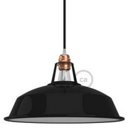 Large Enamel Lampshade - Black