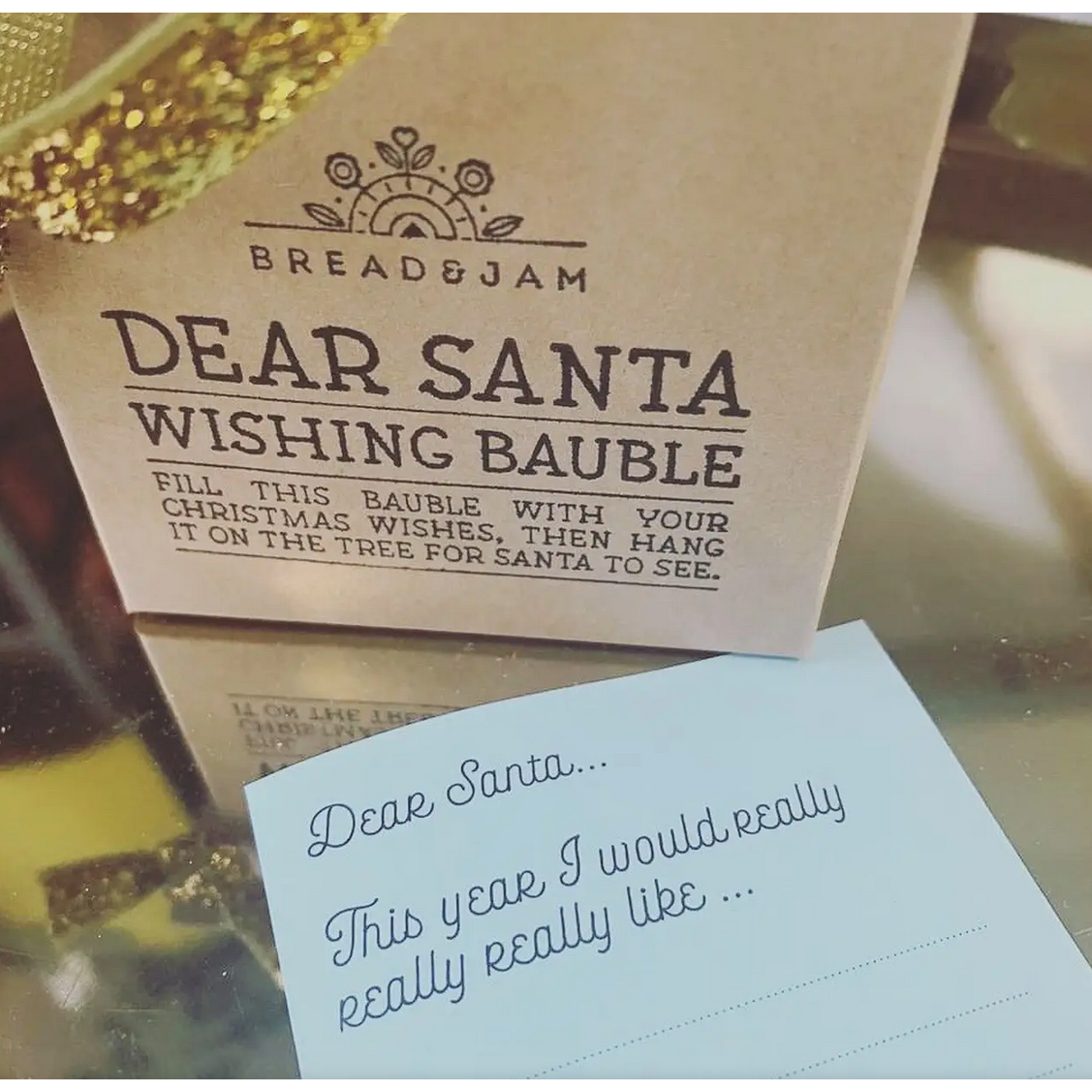 Wooden Bauble - Dear Santa