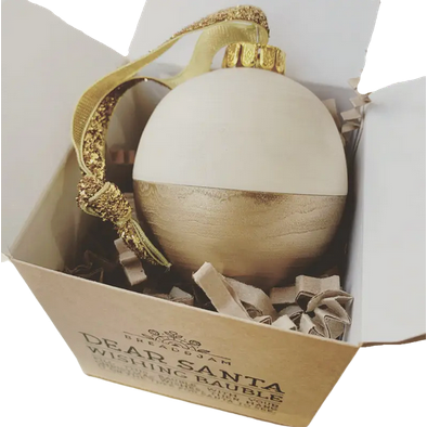 Wooden Bauble - Dear Santa