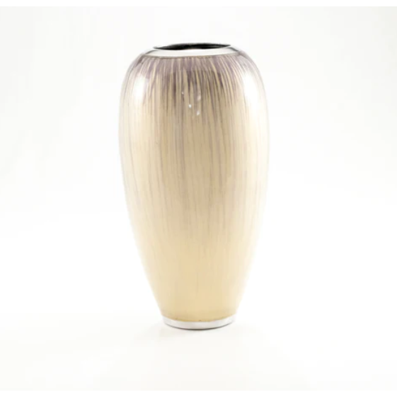 Tilnar Art Aluminium Collection - Vase Brushed Silver 25cm