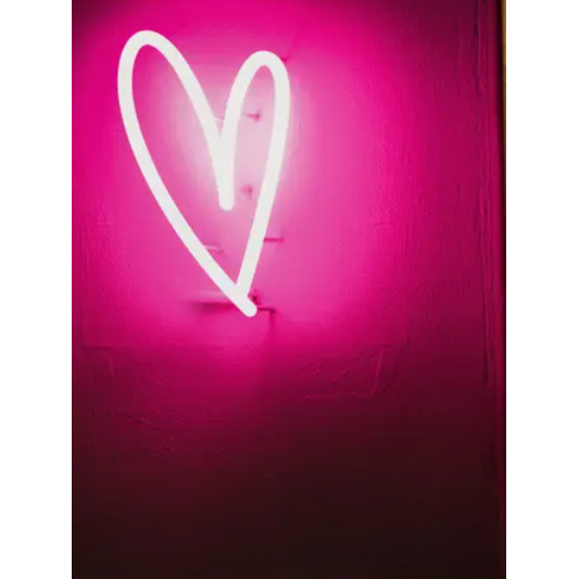 Heart Scrawl Neon Print Matte Finish