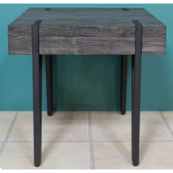 Grey Wood Effect Lamp Table