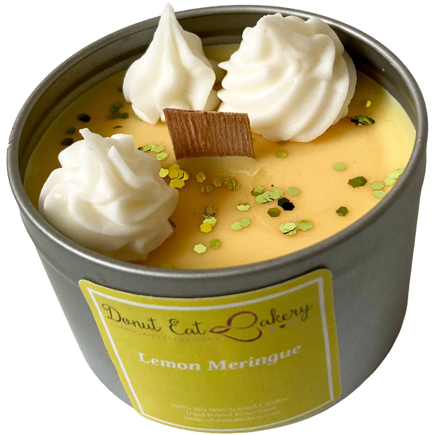 Lemon Meringue Scented Wood Wick Tin Candle