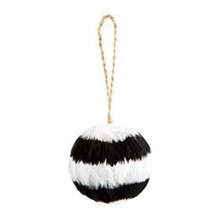 Striped black/ white feather ball