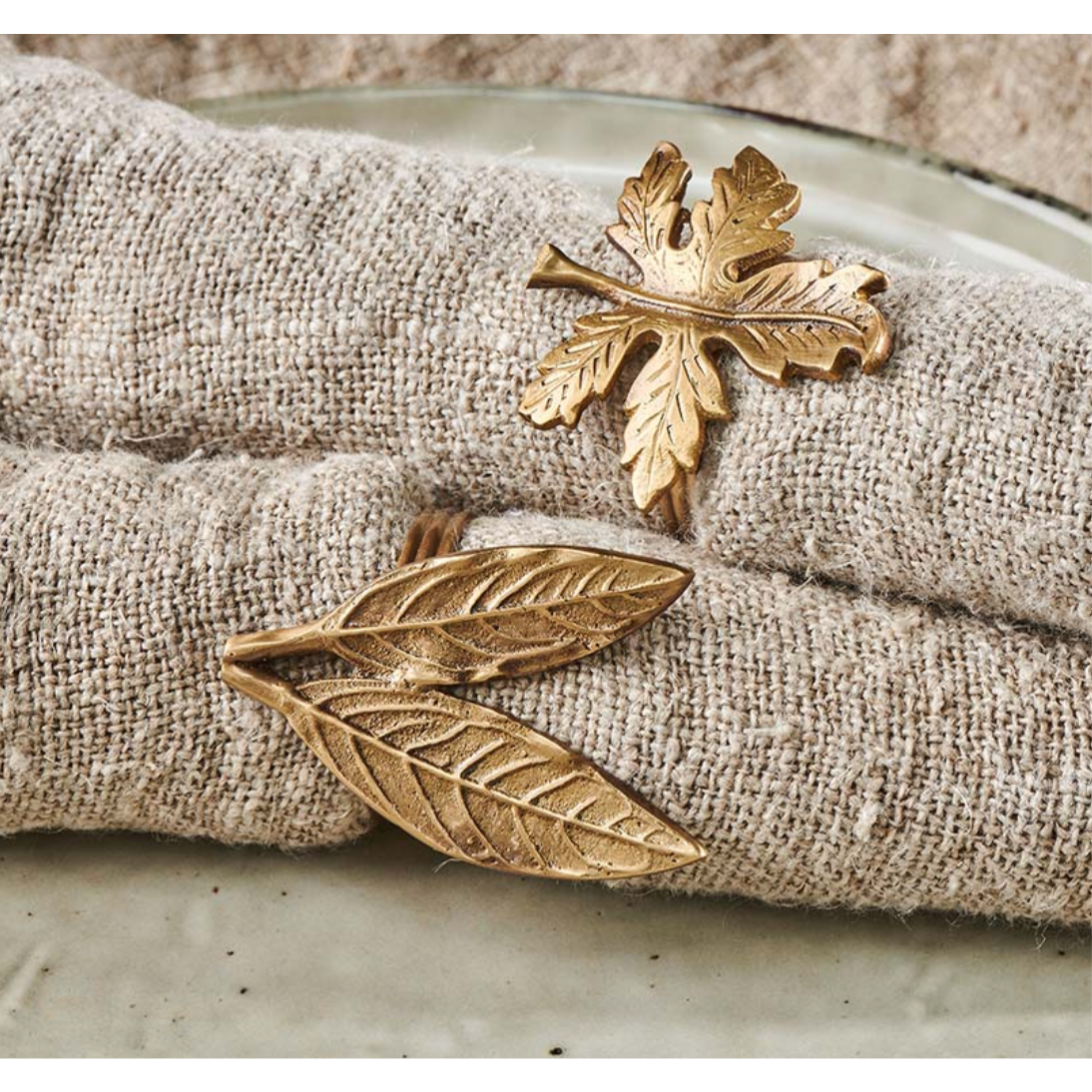 Napkin Rings - Leaf Set of 4