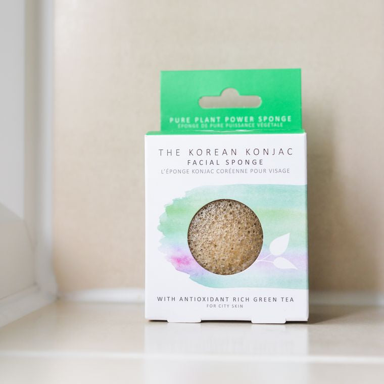 Konjac Sponge Premium Facial Puff Sponge With Green Tea- Eco Skincare