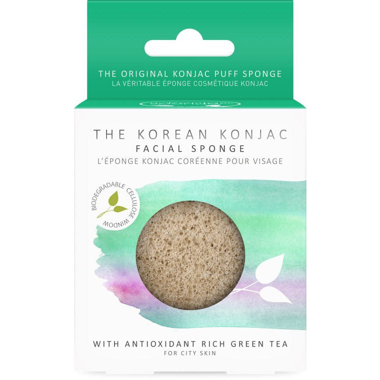 Konjac Sponge Premium Facial Puff Sponge With Green Tea- Eco Skincare