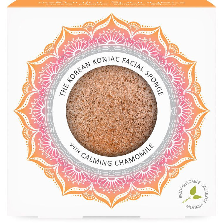 The Mandala Chamomile & Pink Clay Face Sponge