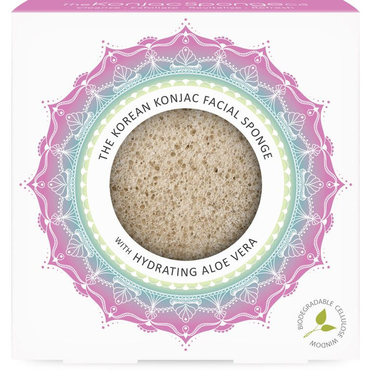 The Mandala Aloe Vera Konjac Face Sponge,  Plastic-Free Beauty