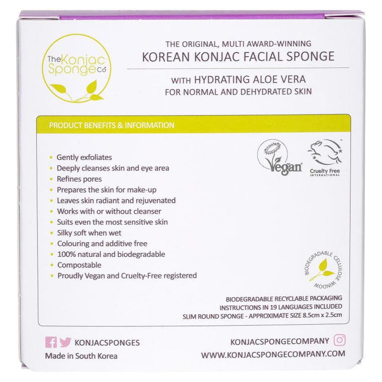 The Mandala Aloe Vera Konjac Face Sponge,  Plastic-Free Beauty